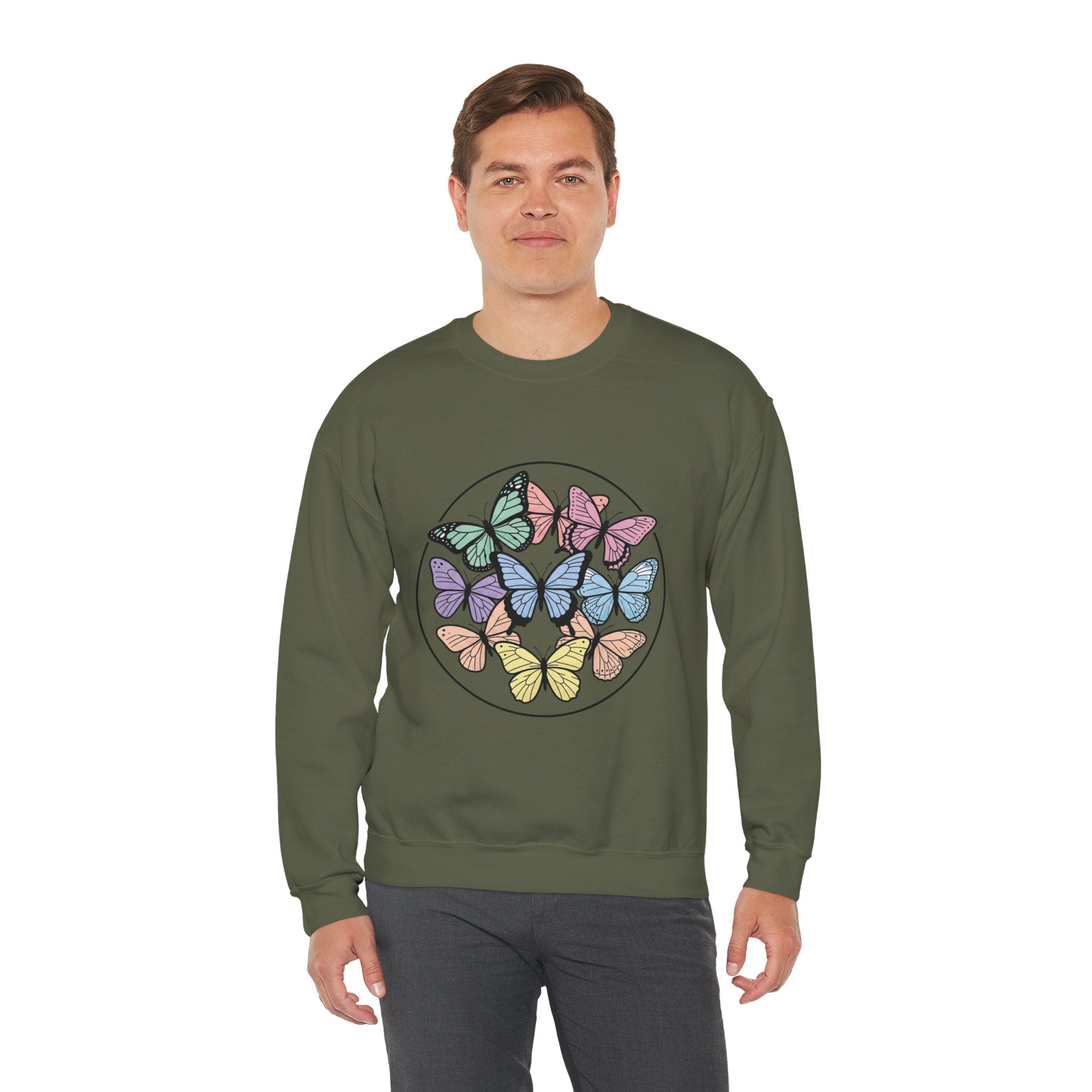 Unisex Colorful Butterfly Sweatshirt