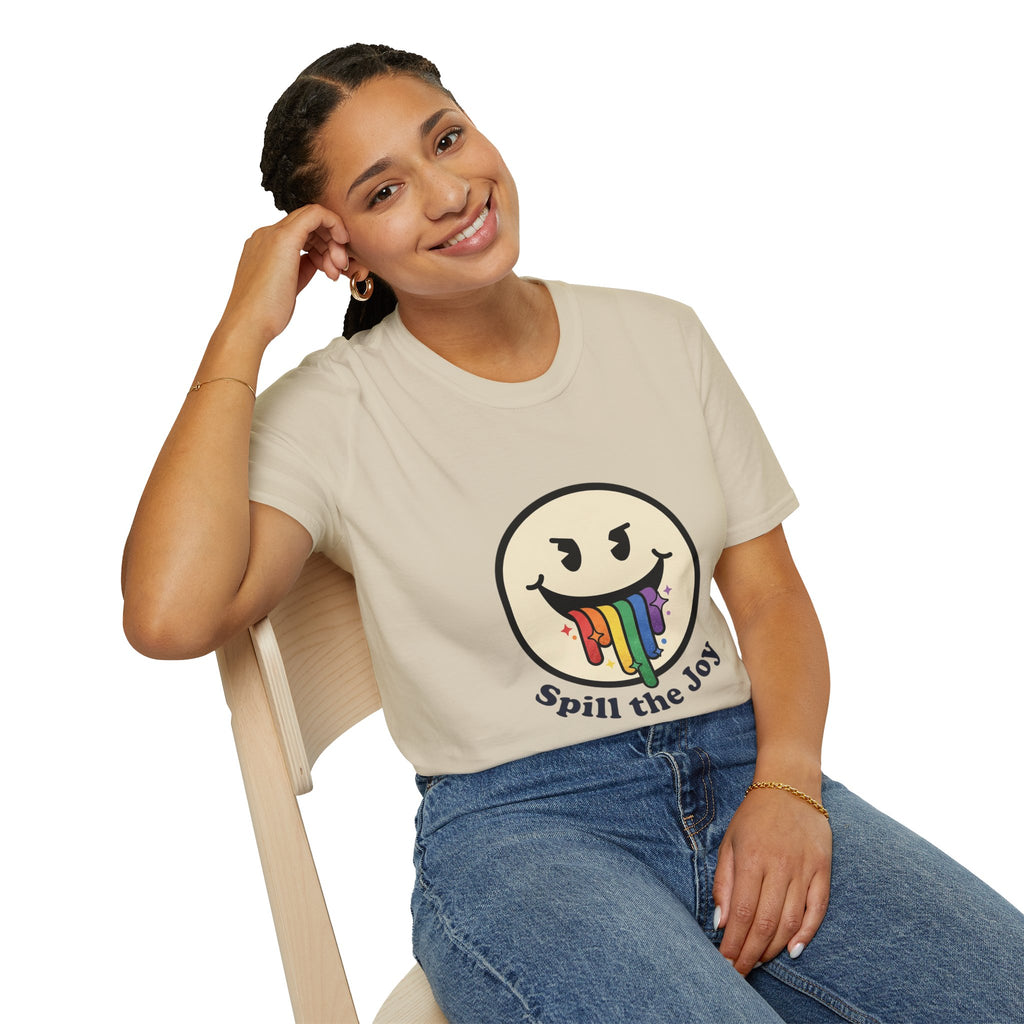 Smiley Face Spill the Joy T-Shirt