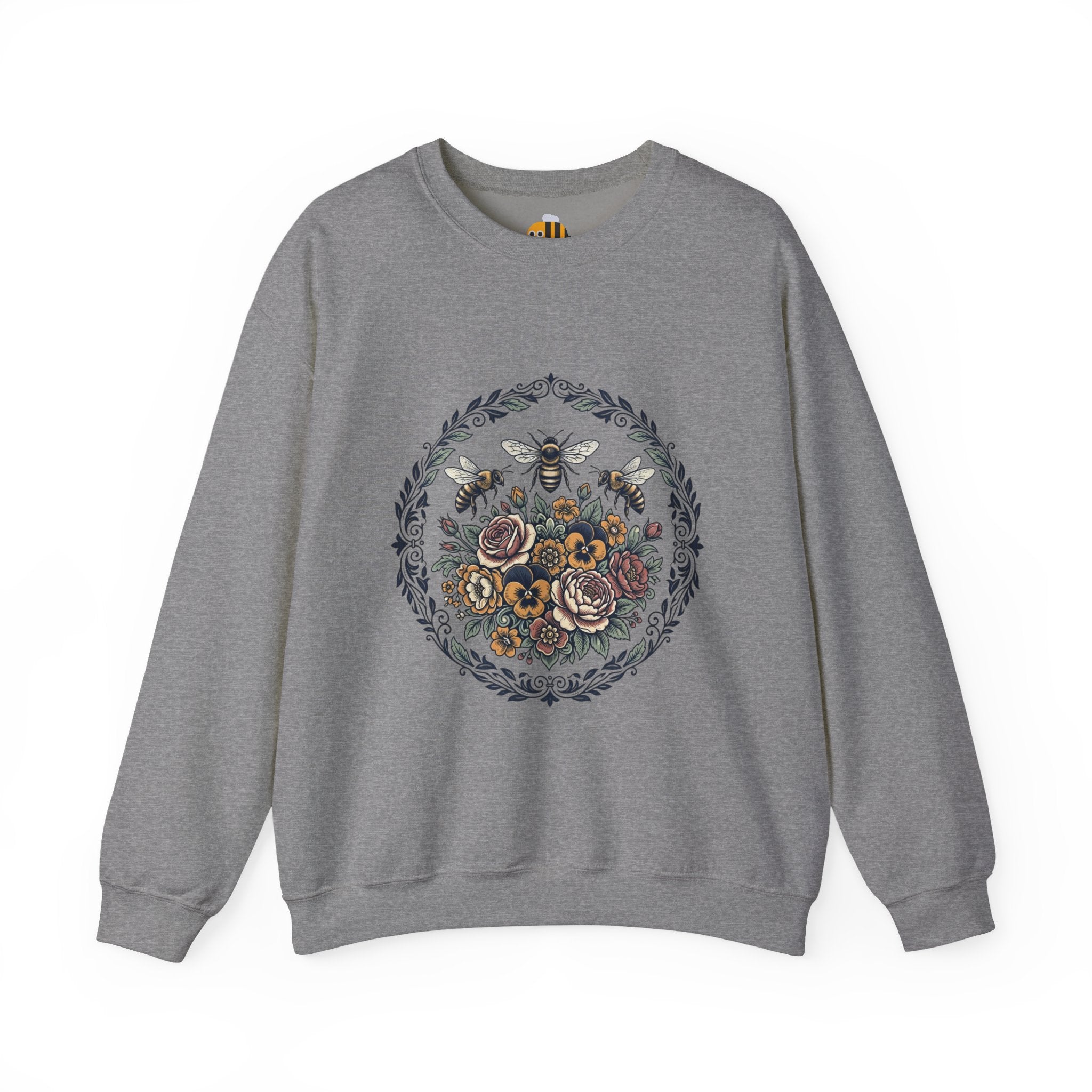 Unisex Floral with Bees Sweatshirt