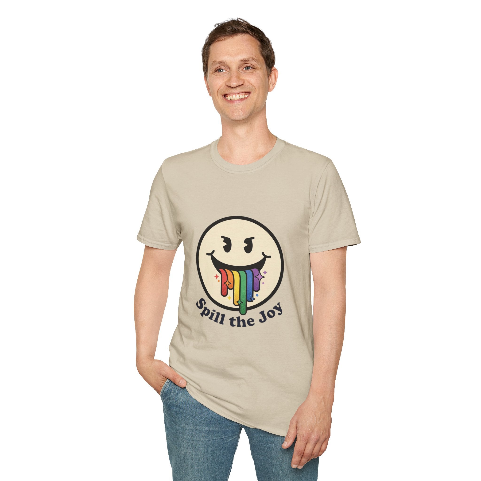 Smiley Face Spill the Joy T-Shirt