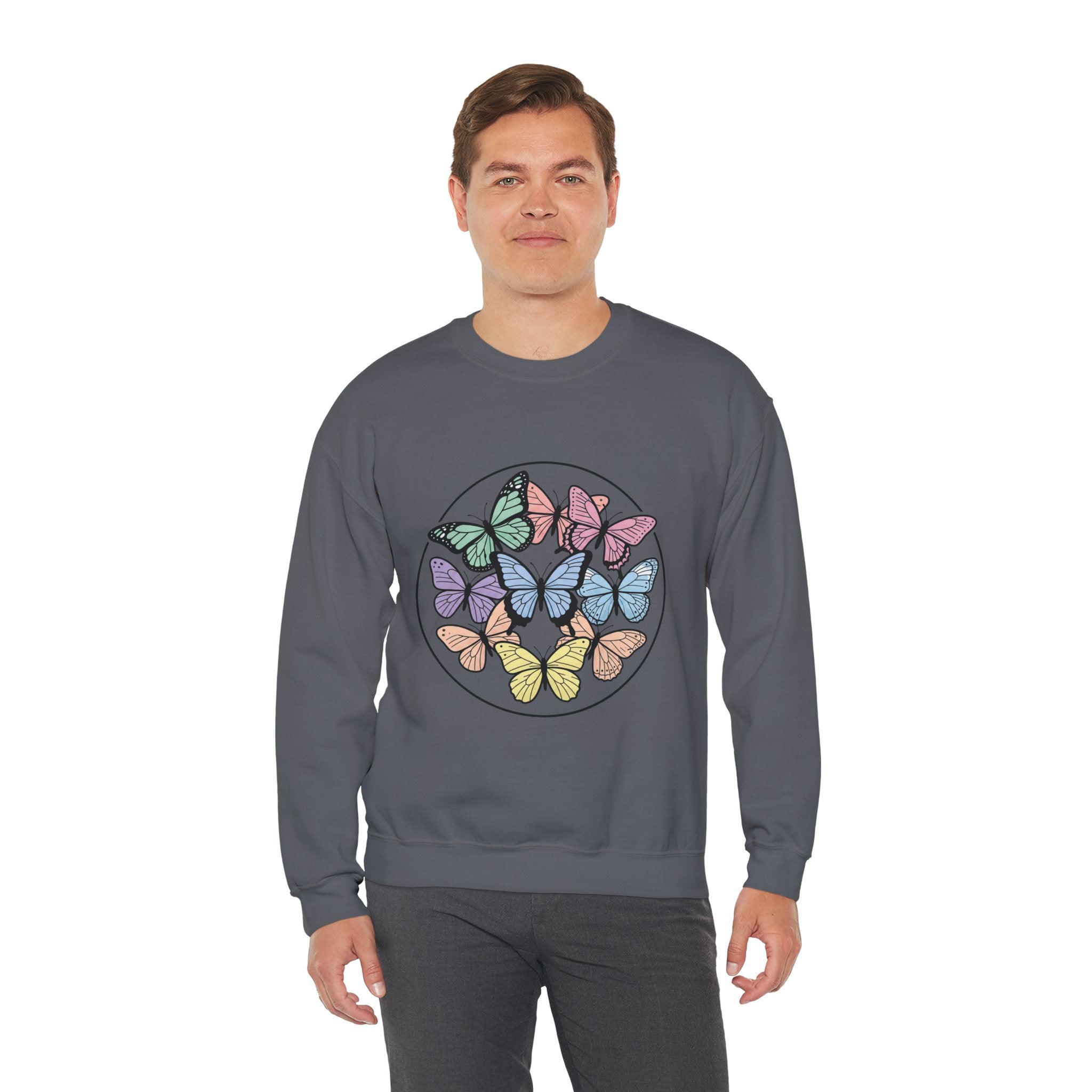 Unisex Colorful Butterfly Sweatshirt