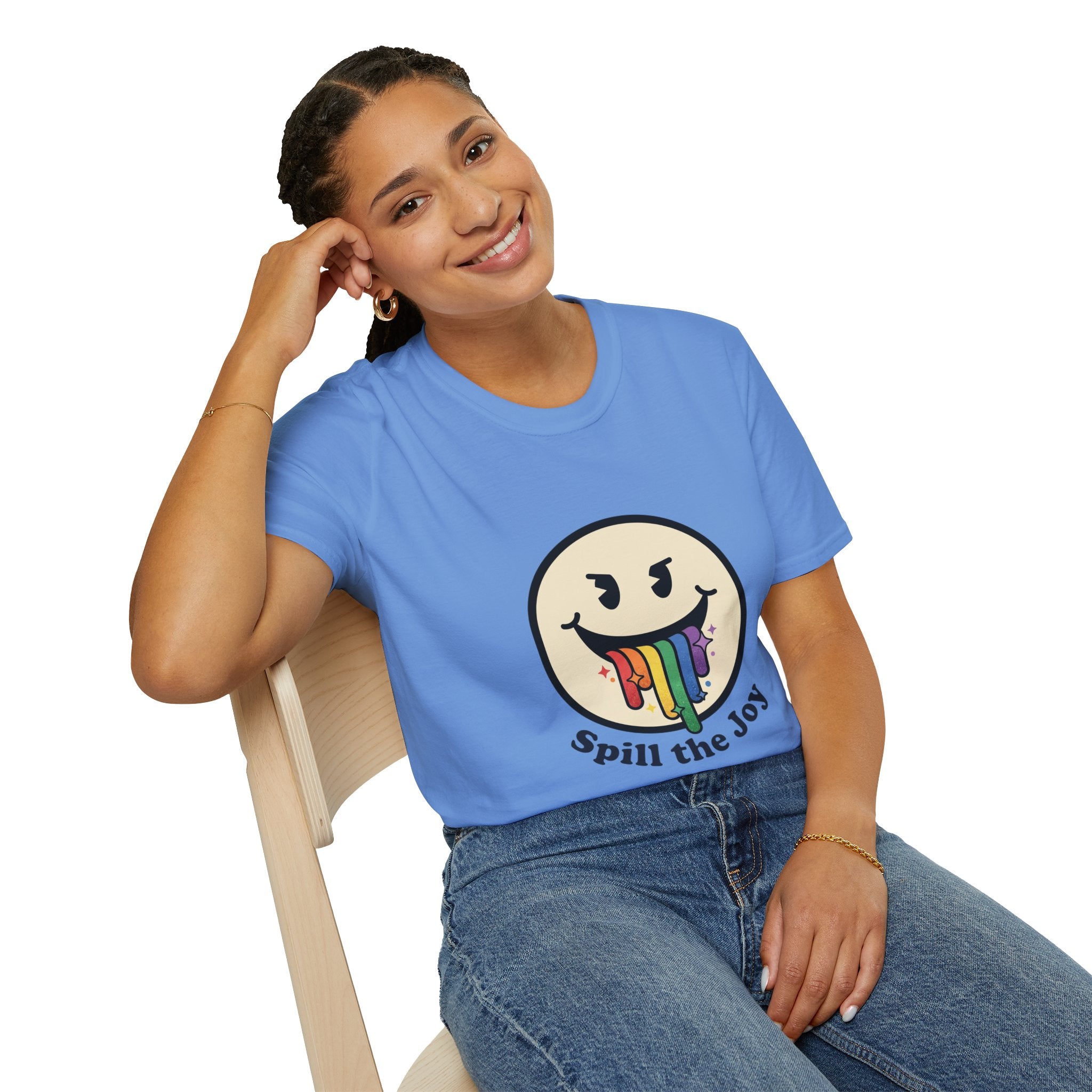 Smiley Face Spill the Joy T-Shirt