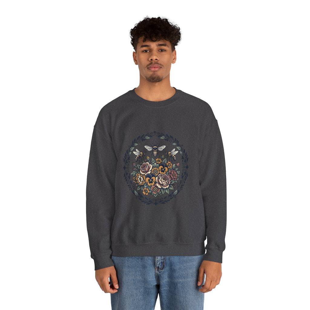 Unisex Floral with Bees Sweatshirt