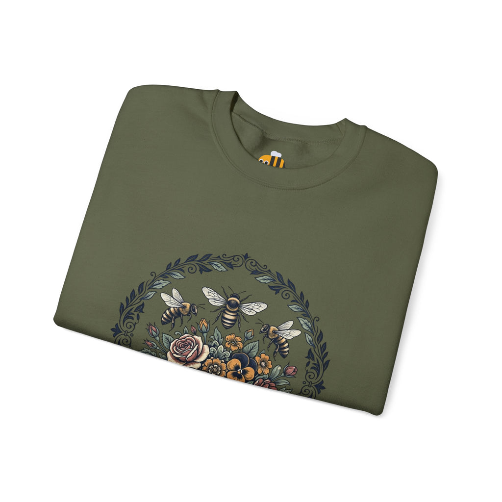 Unisex Floral with Bees Sweatshirt