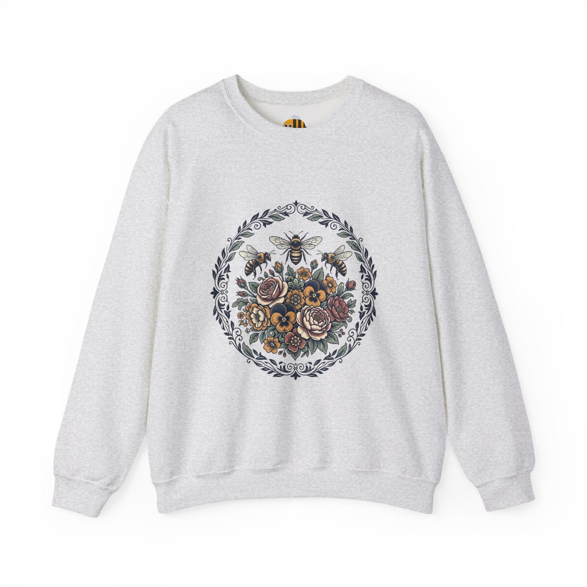 Unisex Floral with Bees Sweatshirt