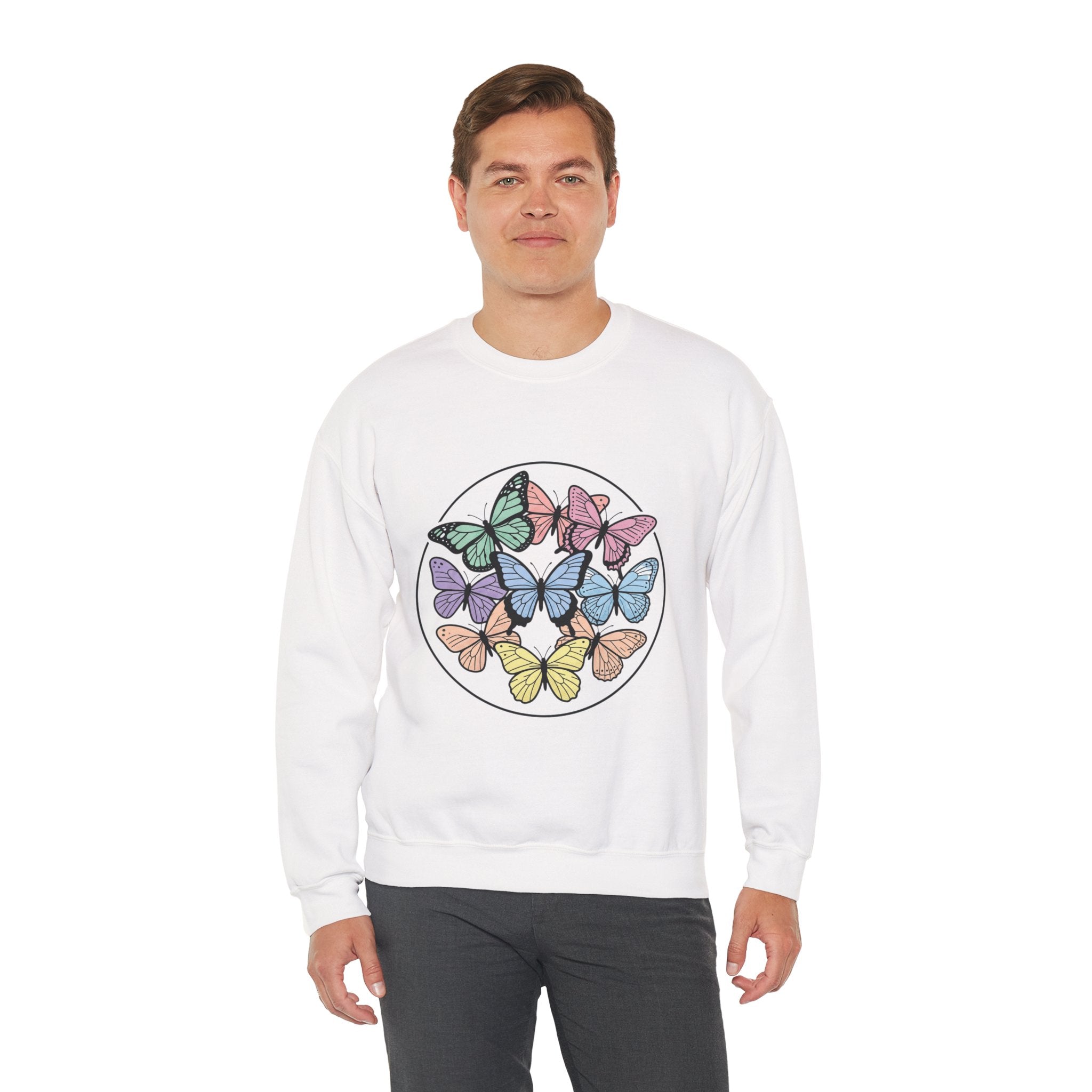 Unisex Colorful Butterfly Sweatshirt