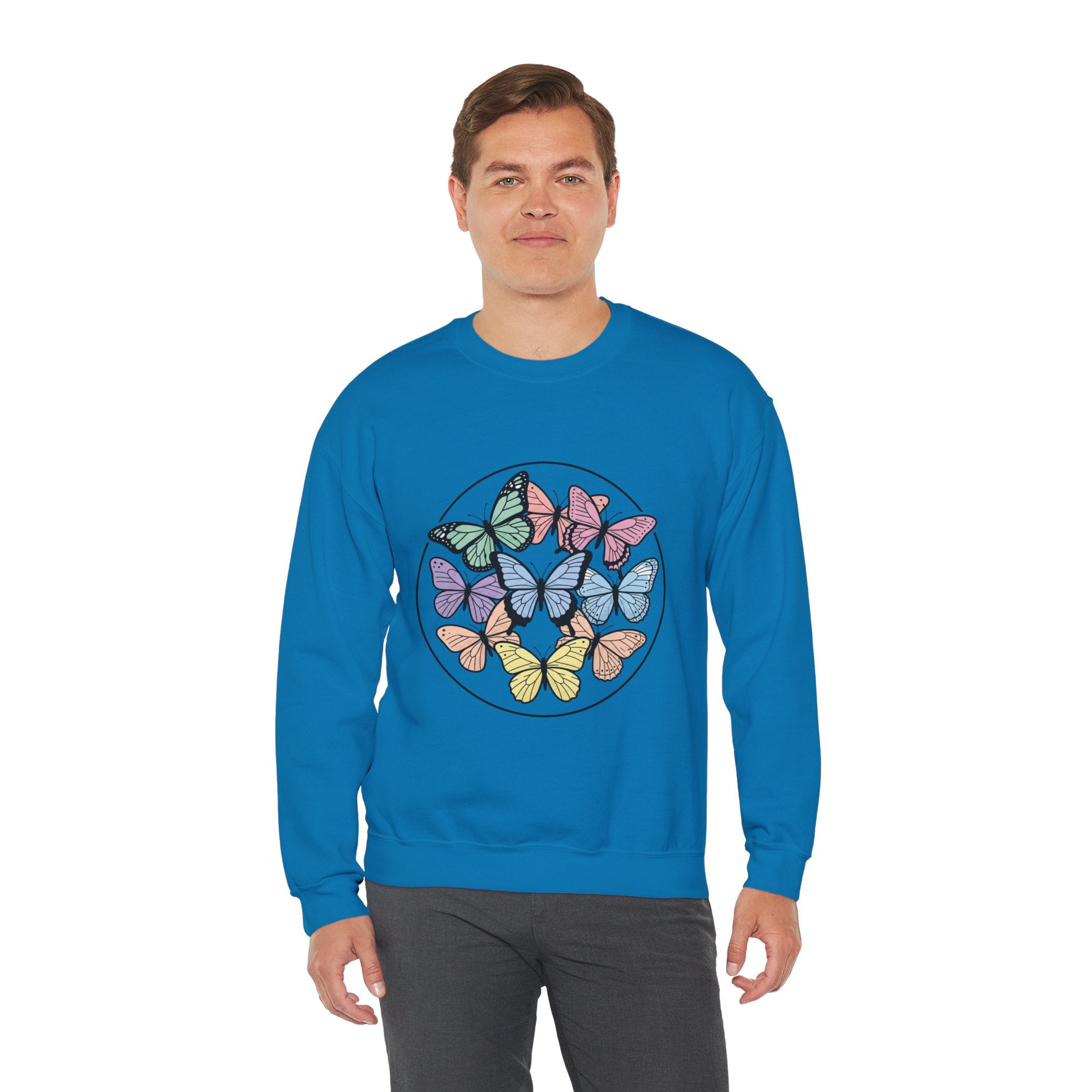 Unisex Colorful Butterfly Sweatshirt