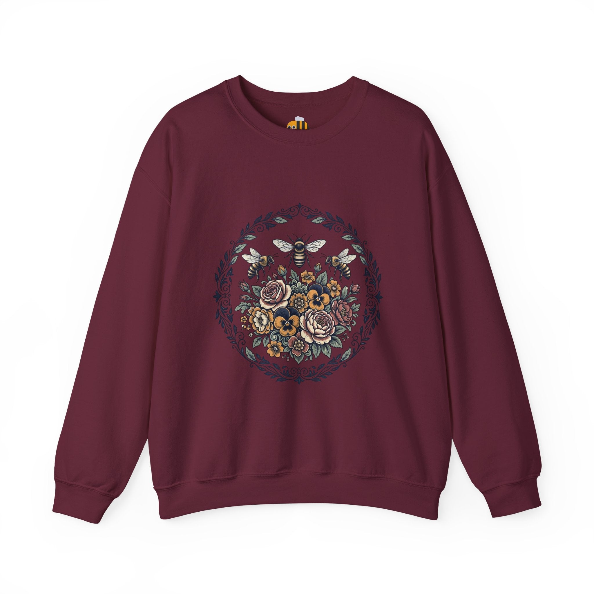 Unisex Floral with Bees Sweatshirt